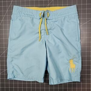 Polo Ralph Lauren Swim Trunks Boys Small 8 Shorts Big Pony Lined Swimwear Beach